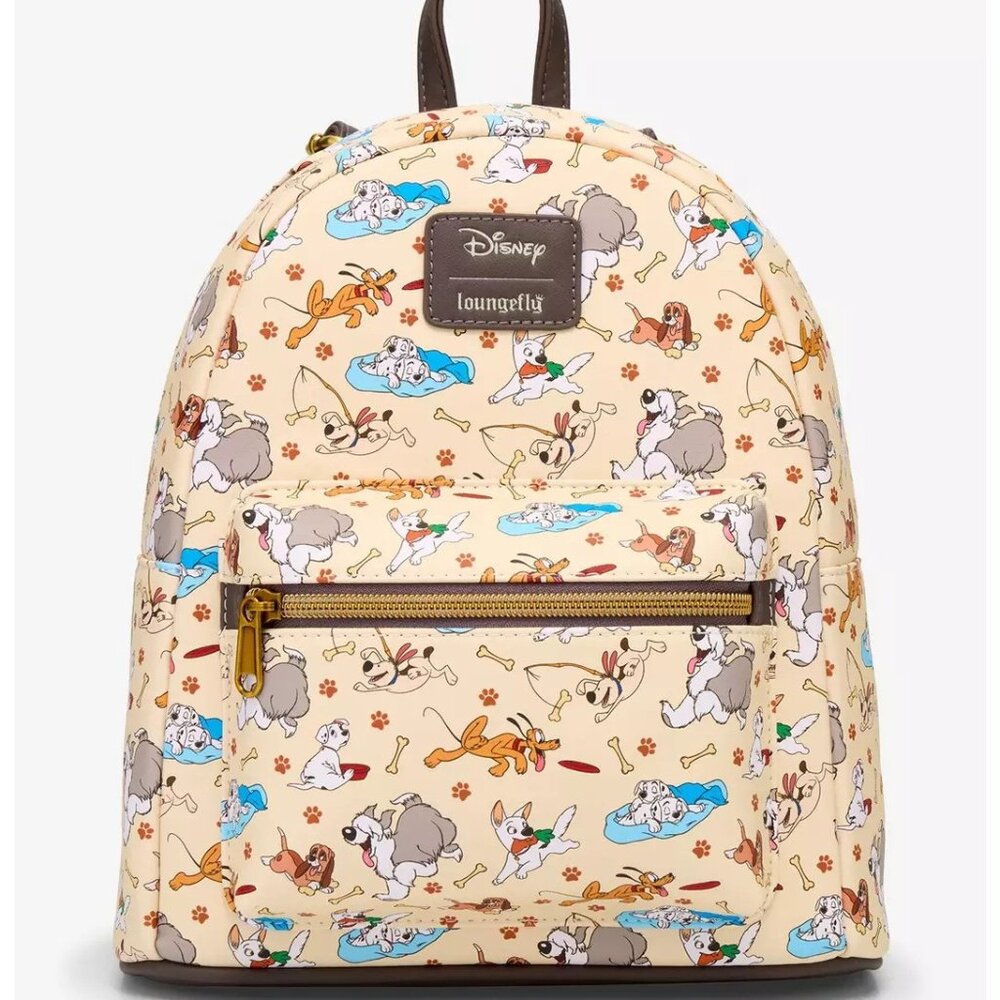 Loungefly Disney Dogs Mini Backpack Disney Dogs Play Paw Print Bag New